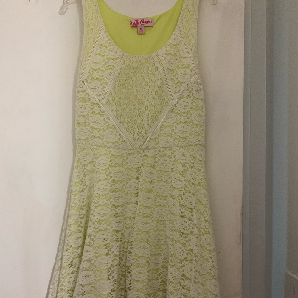 Yellow lace dress